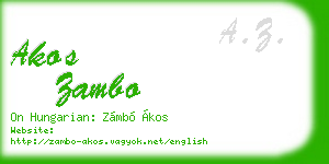 akos zambo business card